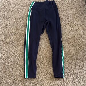 90 Degree By Reflex Blue and Green Leggings with Elastic Waistband for Women